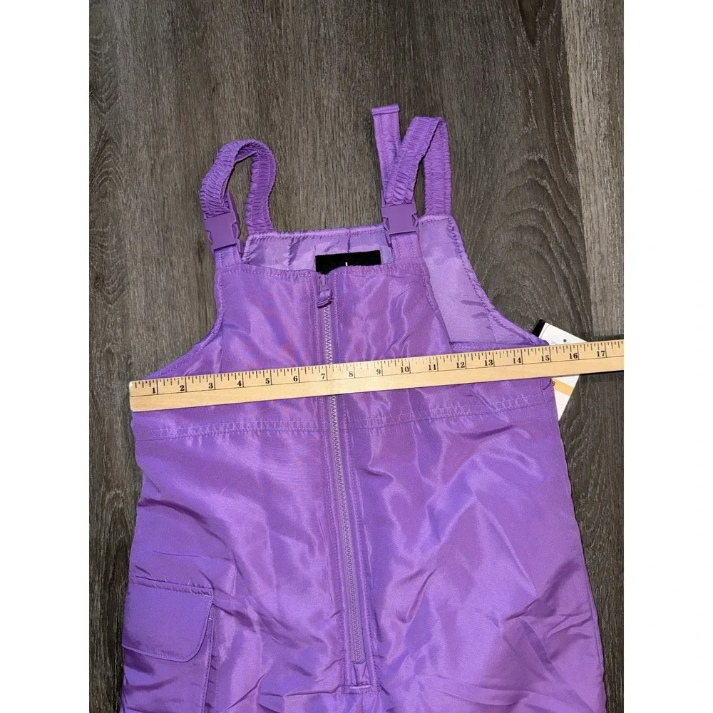 London Fog Snow Bib Girls Size 7-8 Purple